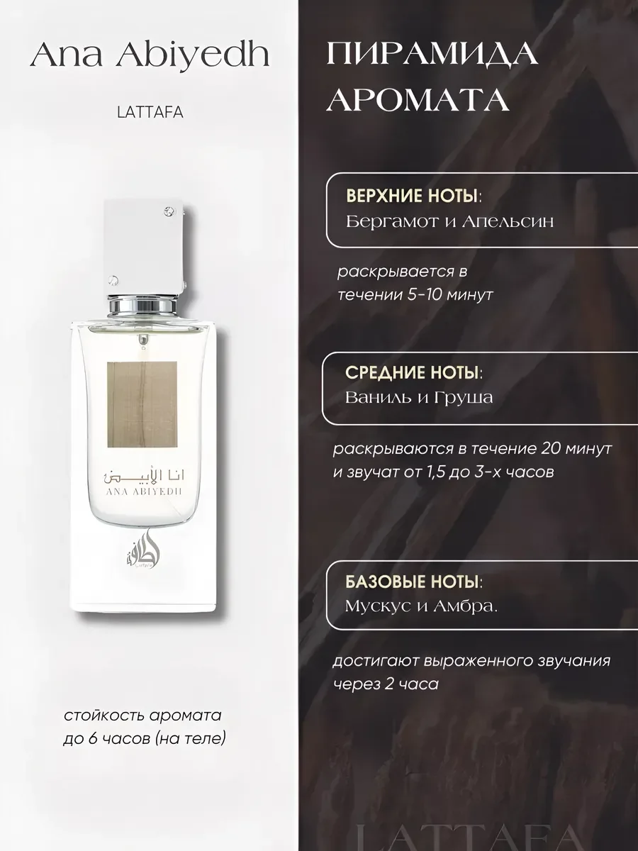 Духи арабские унисекс Ana Abiyedh от Латтафа 60 мл - миниатюра 2