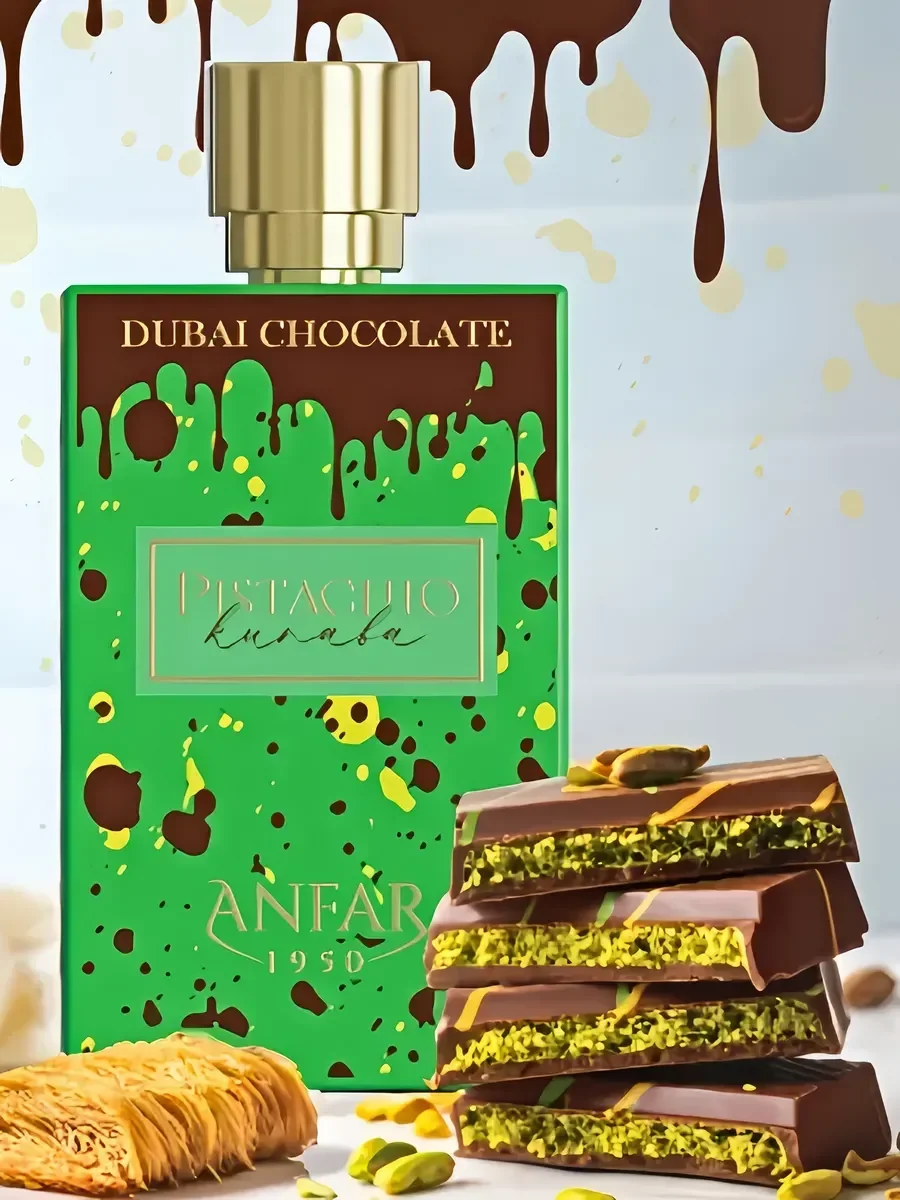 Духи арабские сладкие Pistachio Kunafa Dubai Chocolate 80мл - миниатюра 3