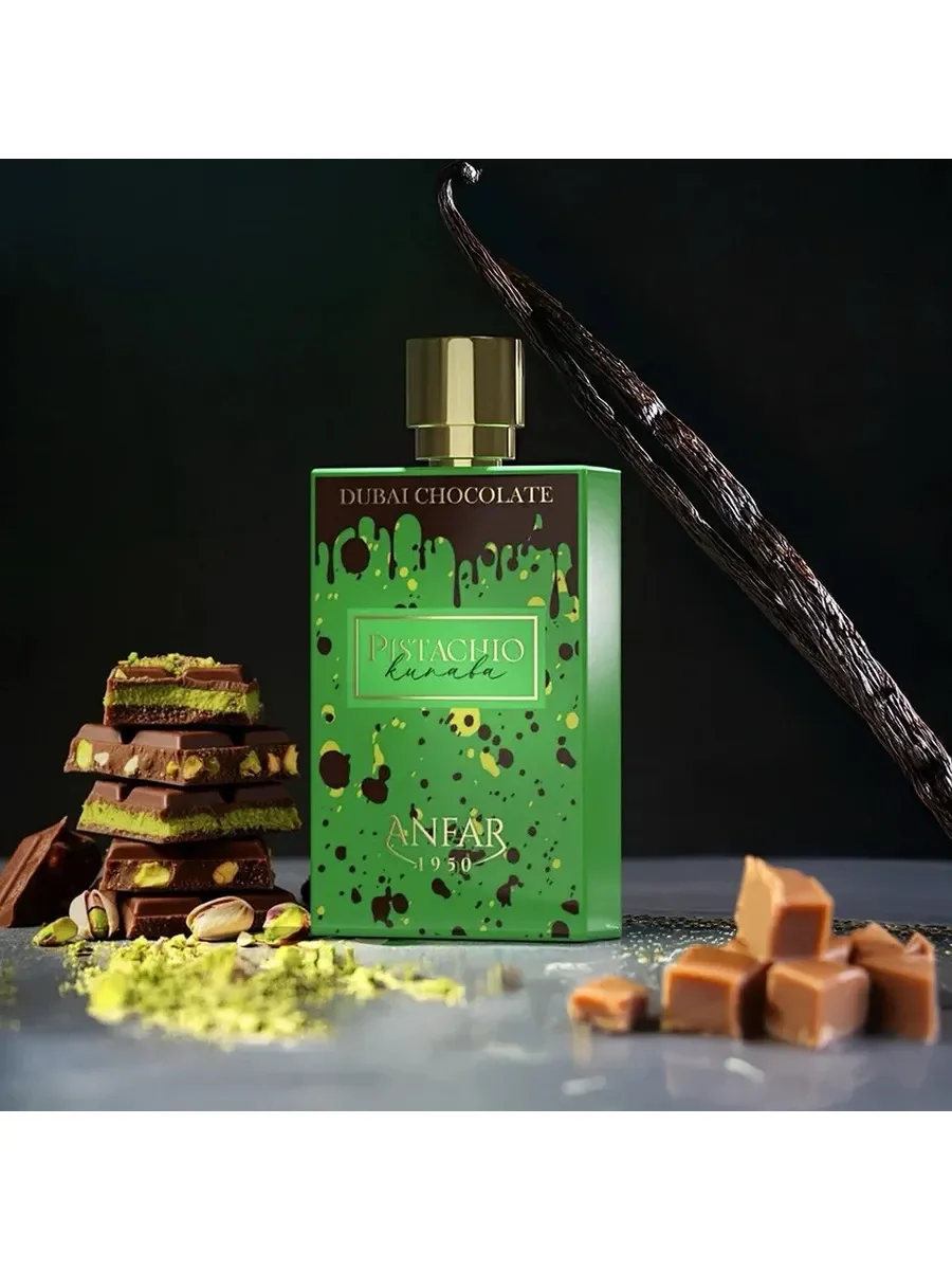Духи арабские сладкие Pistachio Kunafa Dubai Chocolate 80мл - миниатюра 5