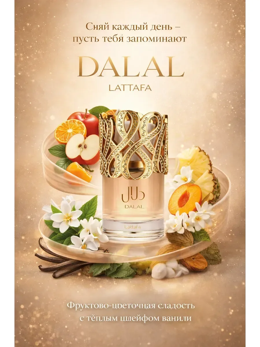 Духи арабские женские стойкие Dalal Lattafa 100 мл оригинал - миниатюра 6