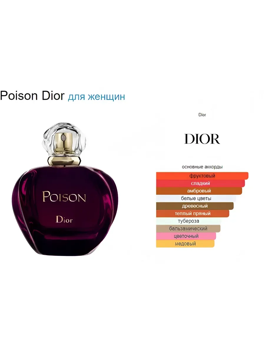 Духи женские стойкие Christian Dior Poison Диор Пуазон 100мл - миниатюра 2
