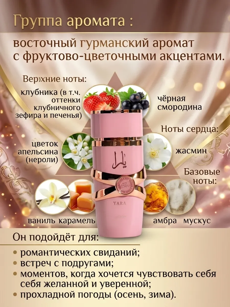 Духи женские арабские Yara Elixir от Lattafa 100мл оригинал - миниатюра 2