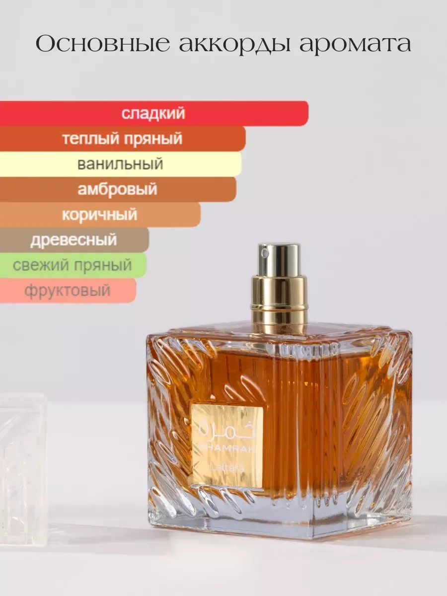 Духи арабские стойкие Хамра Khamrah 100 мл Латтафа оригинал - миниатюра 4