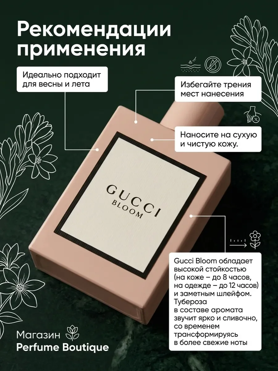 Духи женские стойкие Гуччи Блум Gucci Bloom 100 мл - миниатюра 6