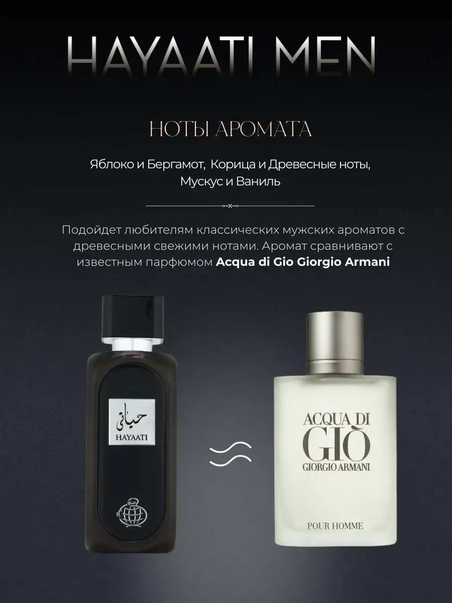 Духи арабские мужские Хаяти стойкие Hayaati 100 ml оригинал - миниатюра 4