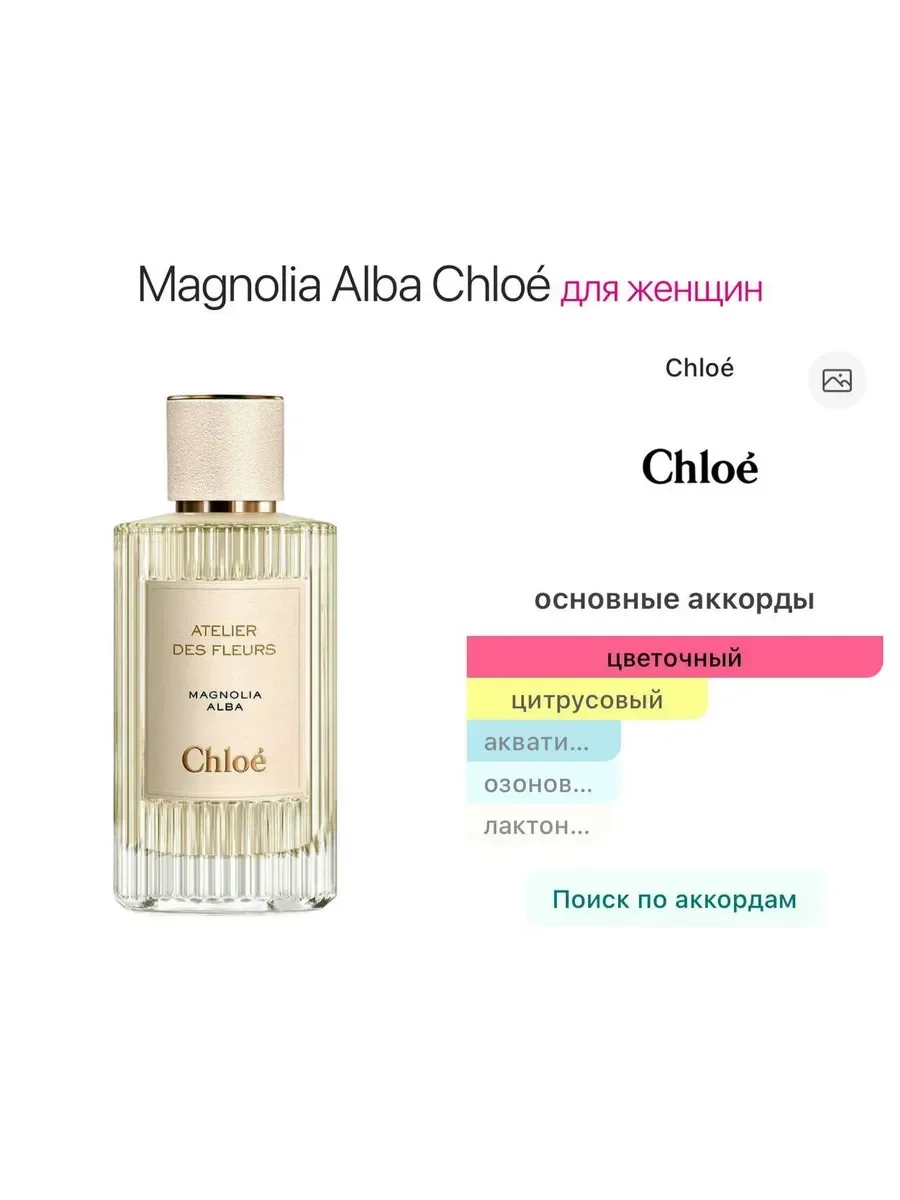 Chloe Magnolia Alba Магнолия альба Клое 50мл - миниатюра 5
