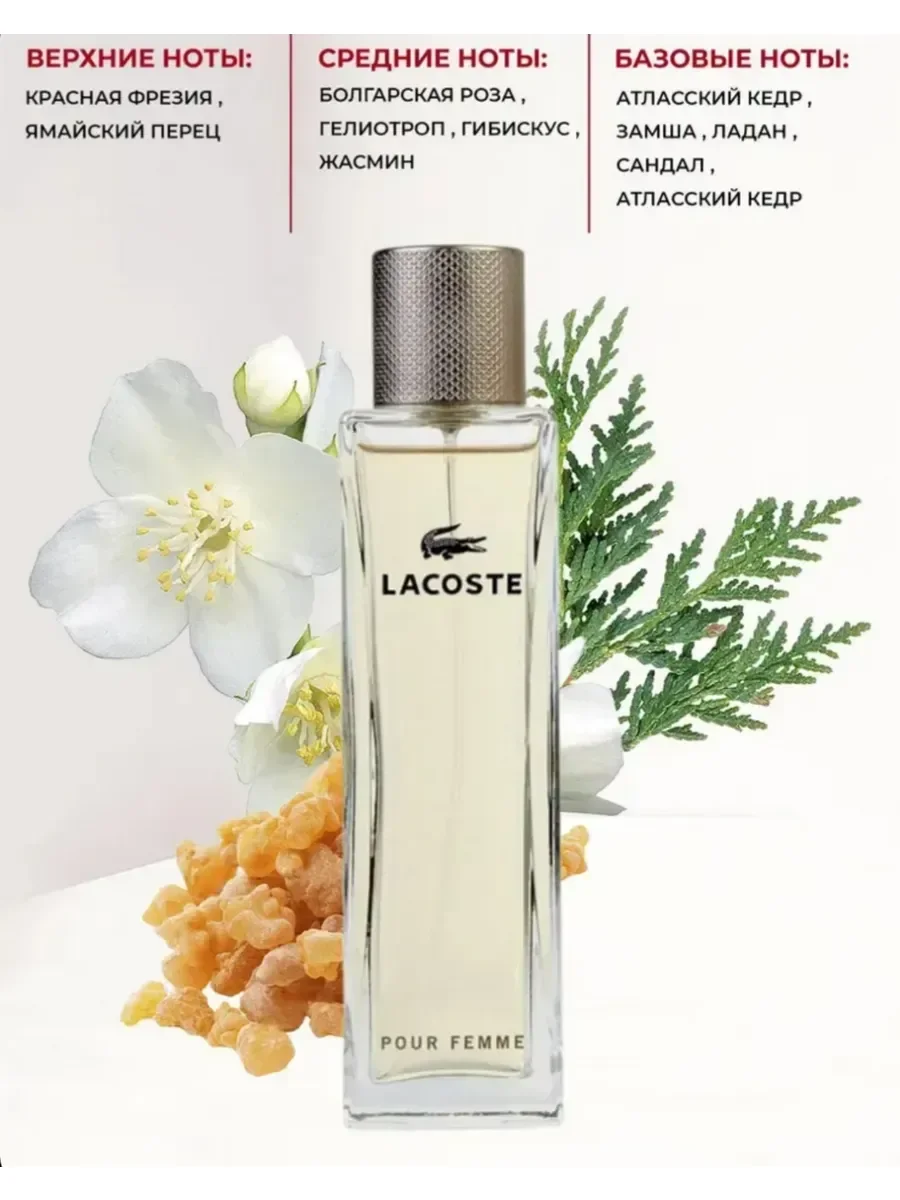 Духи женские Lacoste Pour Femme Elixir Лакосте 90ml - миниатюра 6