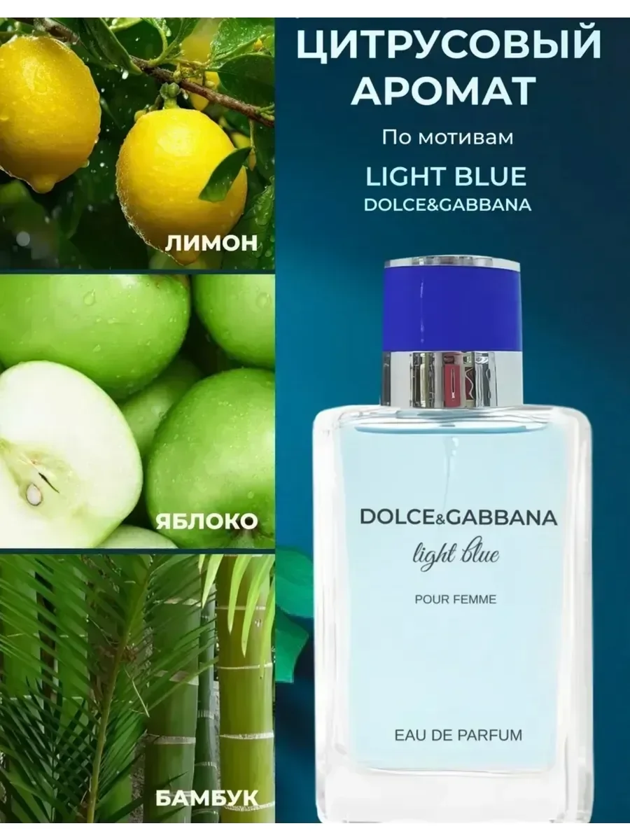 Духи женские по мотивам Dolce&Gabbana Light Blue 60мл - миниатюра 2