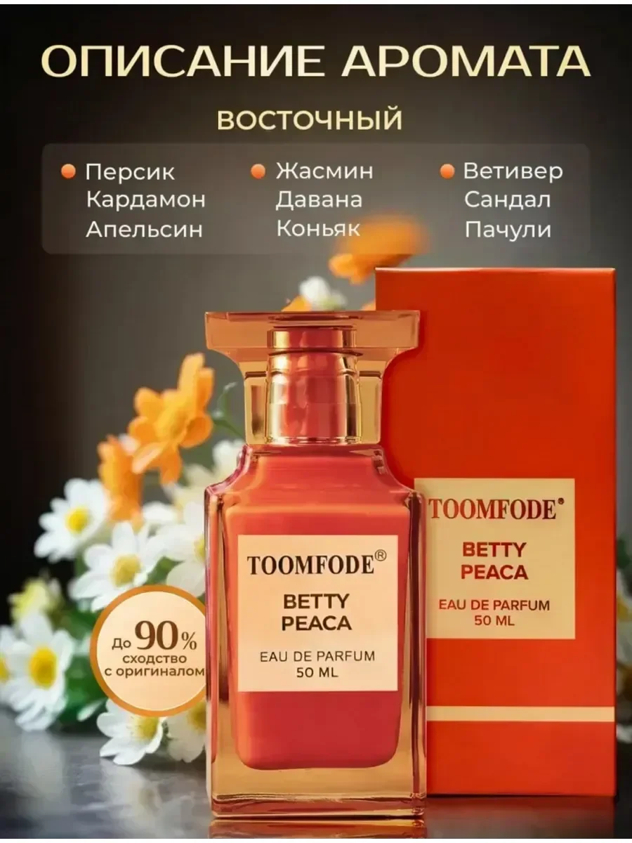 Духи женские по мотивам Tom Ford Bitter Peach 50мл - миниатюра 2