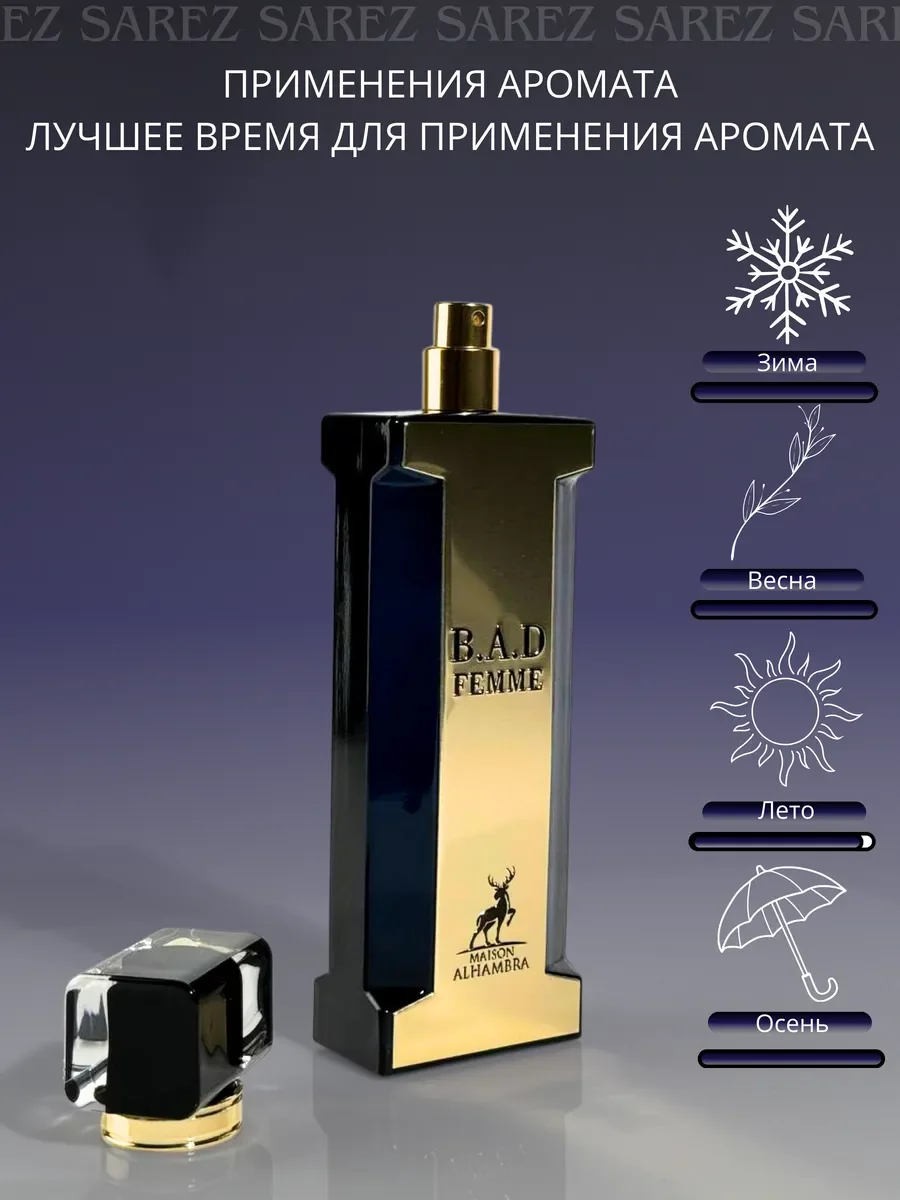 Духи женские Maison Alhambra B.A.D Femme, 100 мл - миниатюра 8