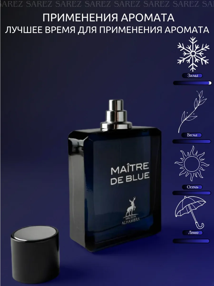 Парфюмерная вода мужская Maison Alhambra Maitre de Blue - миниатюра 4
