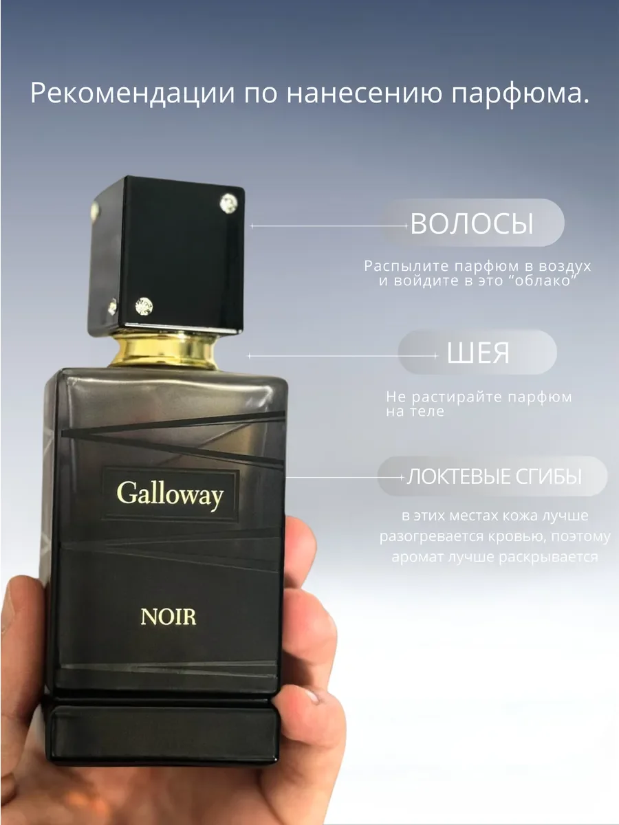 Духи мужские Fragrance World Galloway Noir 85 мл - миниатюра 6