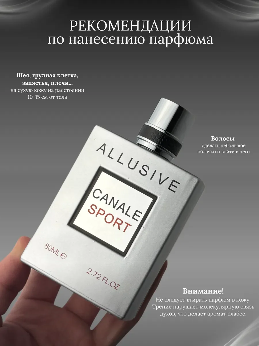 Духи мужские Allusive Canale Sport - миниатюра 6