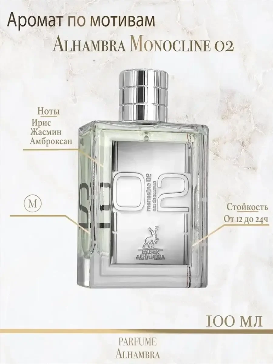 Духи унисекс Alhambra Monocline 02 - миниатюра 3