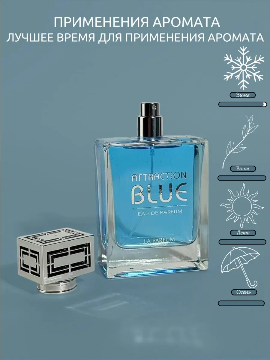 Парфюмерная вода мужская Attraction Blue - миниатюра 3