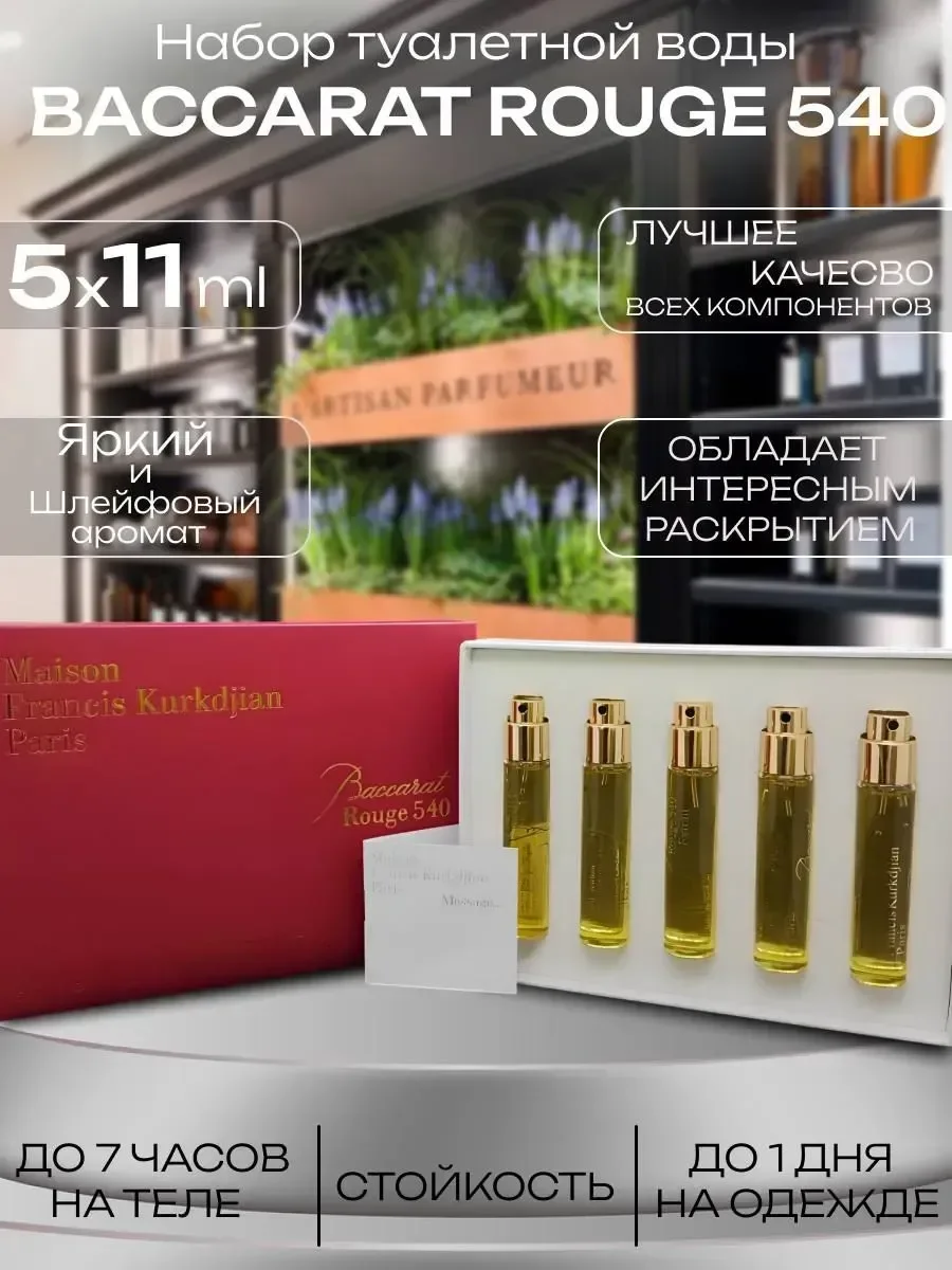 Набор по 5х12 мл Baccarat Rouge 540 набор бакарат руж - изображение 1