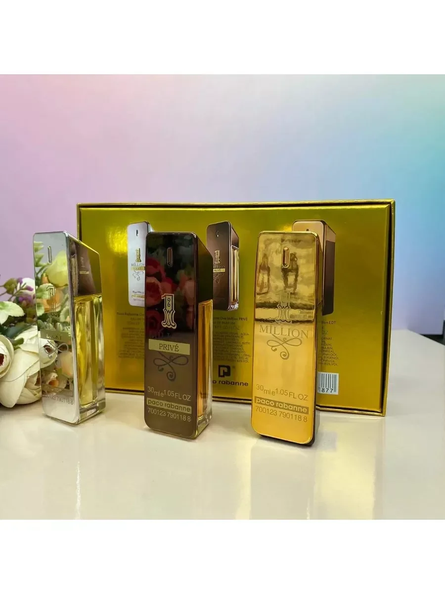 Подарочный набор духи Paco Rabbane 1 Million 3x30 мл - миниатюра 3
