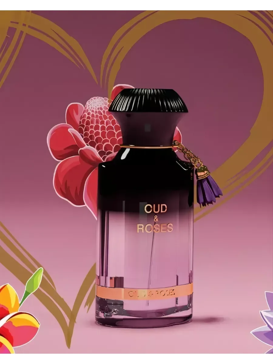 Парфюмерная вода Oud & Roses, арабские духи 60 мл - изображение 1