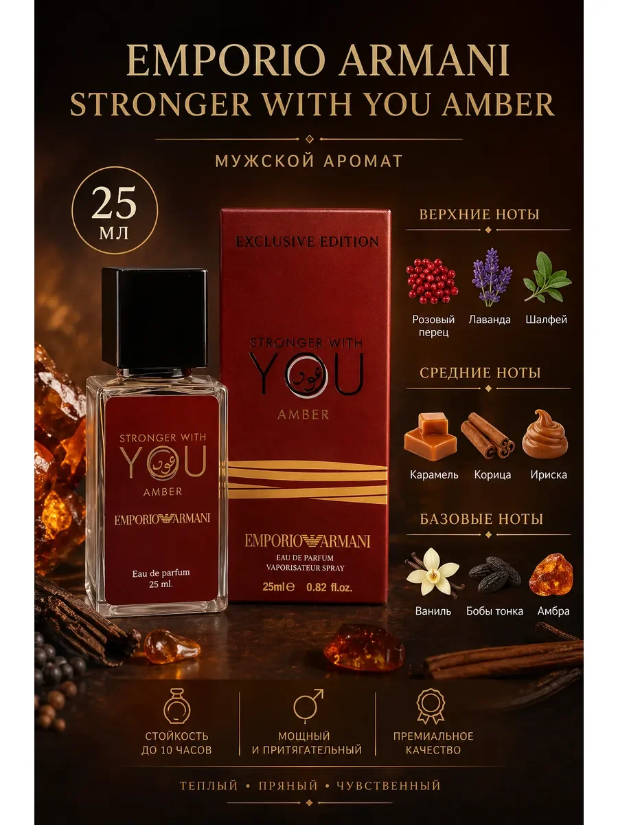 Giorgio Armani Emporio Armani Stronger With You Amber 25ml - изображение 1