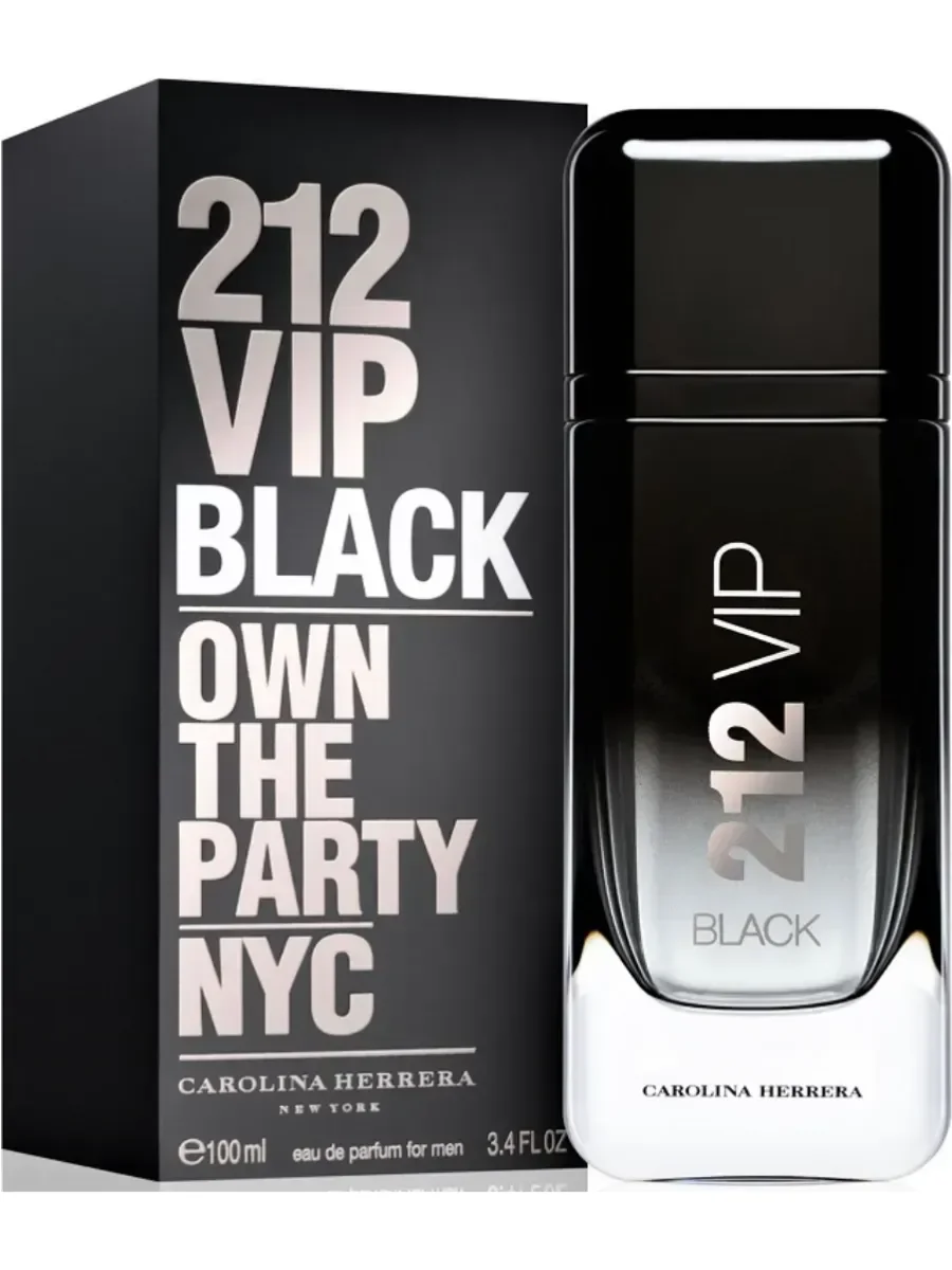Парфюмерная вода CAROLINA HERRERA 212 VIP BLACK духи 100мл - миниатюра 2