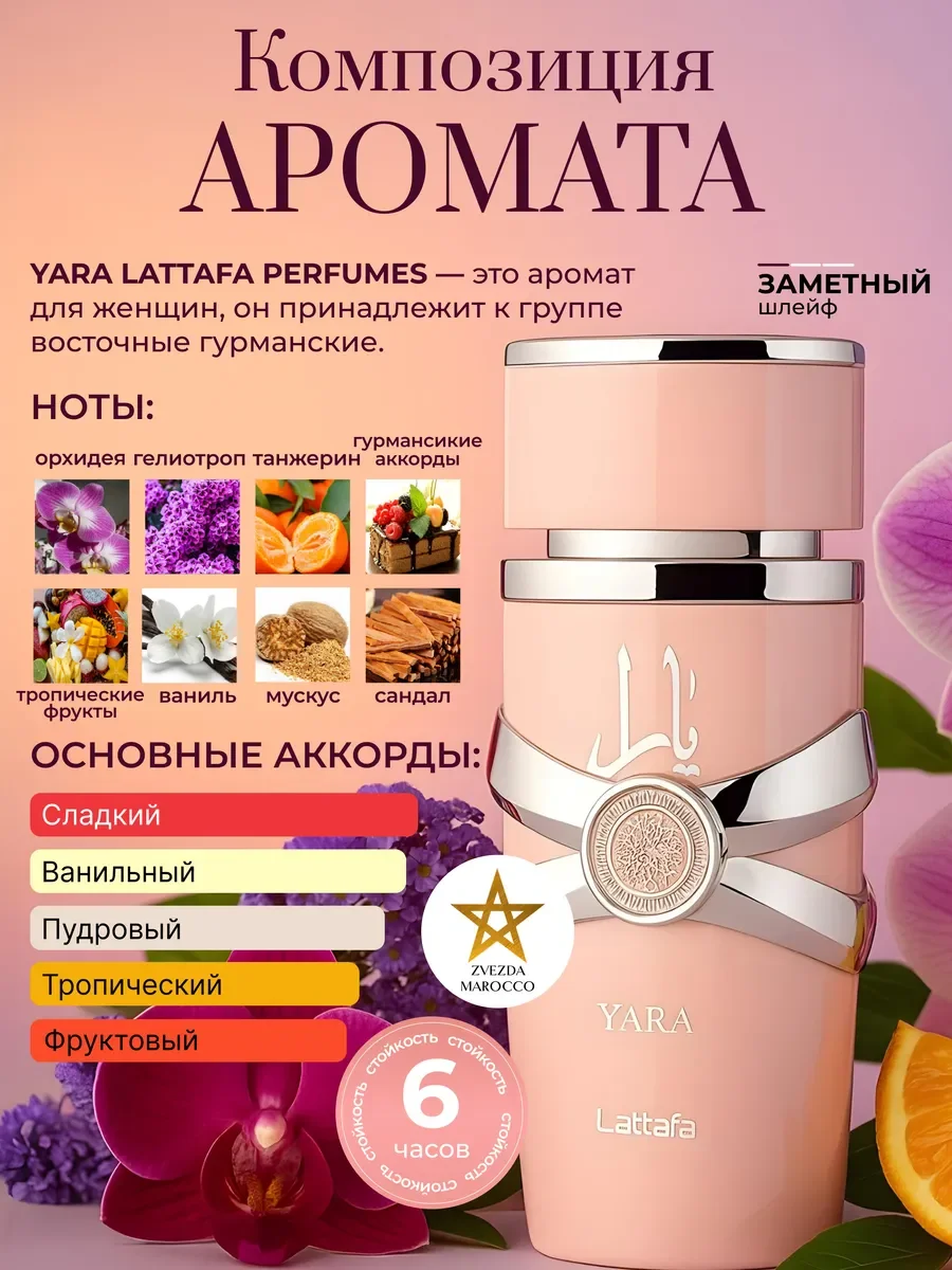 Арабские духи женские Yara Яра 100 мл - миниатюра 2