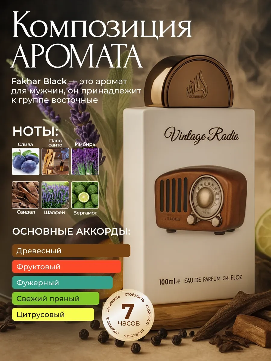 Арабские духи Vintage Radio Винтаж Радио 100 мл - миниатюра 2