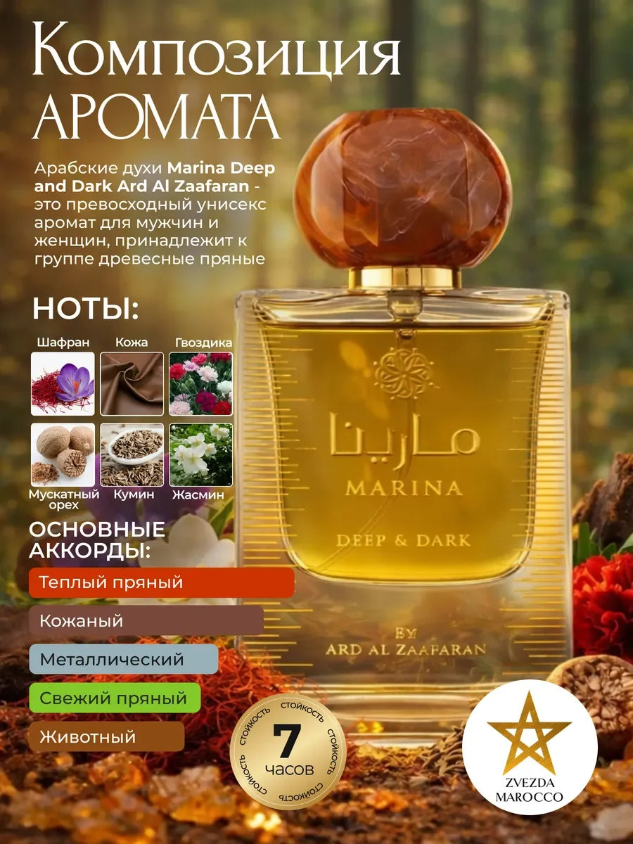 Арабские духи Marina Deep and Dark 50 мл - миниатюра 2