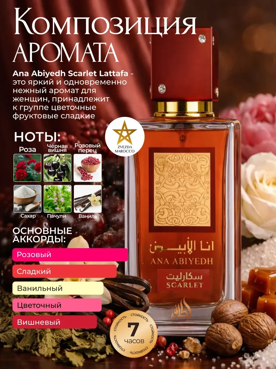 Арабские духи для женщин Ana Abiyedh Scarlet 60 мл - миниатюра 2