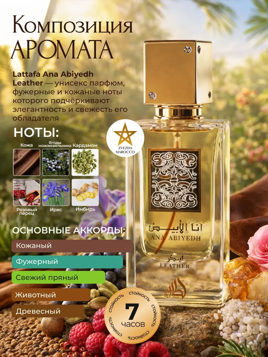 Арабские духи Ana Abiyedh Leather Ана Абьяд Лезер 60 мл - миниатюра 2