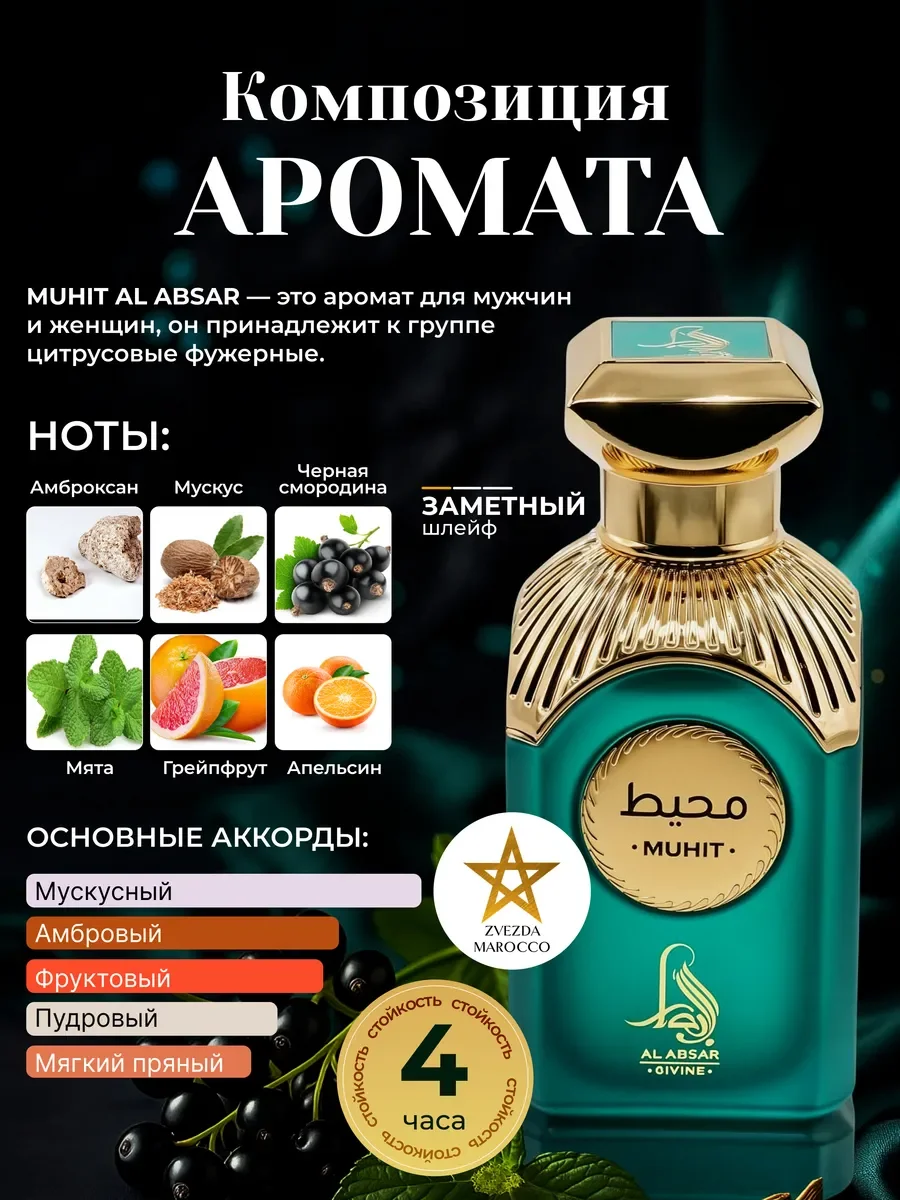 Арабские духи Muhit 100 мл - миниатюра 2