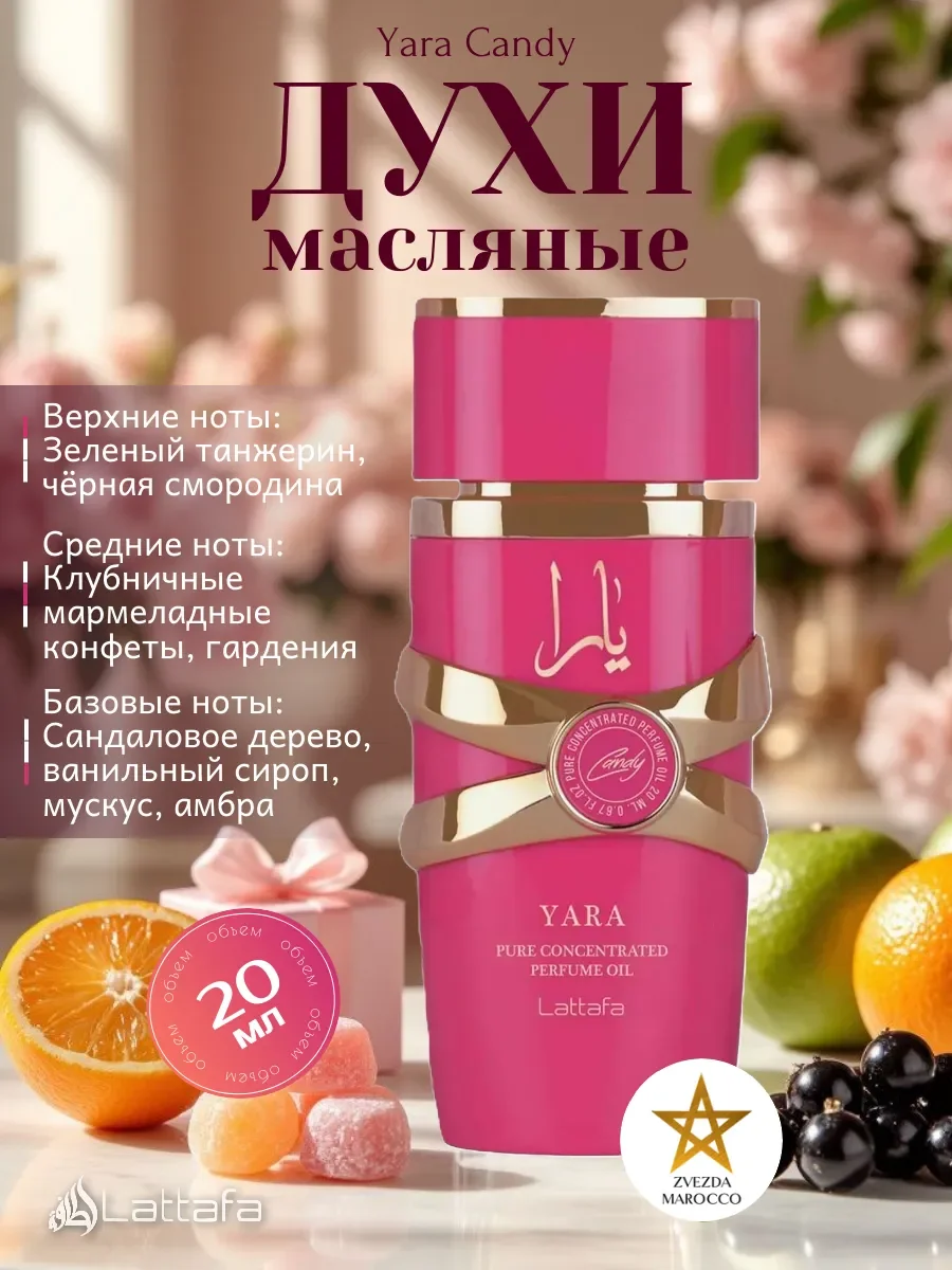 Арабские масляные духи Yara Candy Яра Кэнди 20 мл - изображение 1