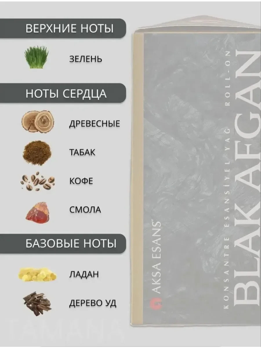 Духи мужские масляные BLACK AFGAN 6 мл - миниатюра 3