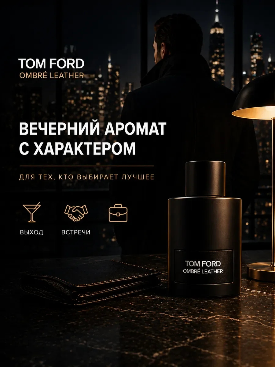 Духи Tom Ford Ombre Leather том форд омбре 100мл - миниатюра 3