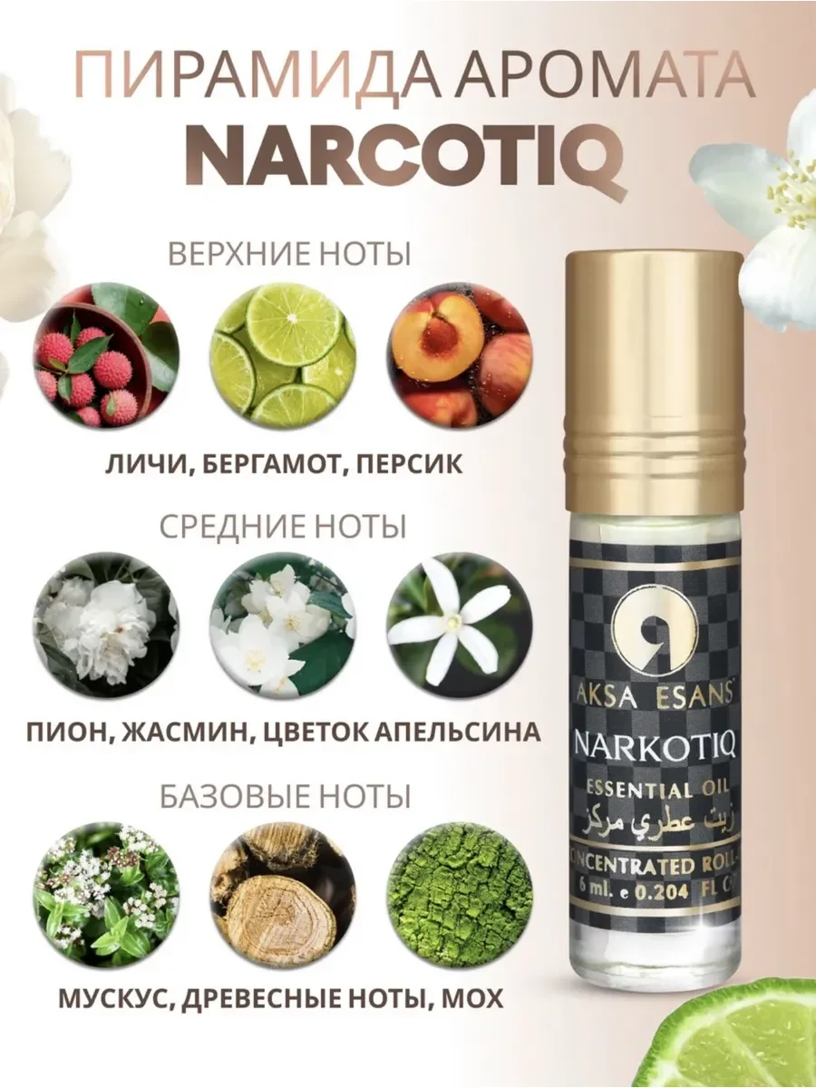 Духи унисекс масляные Fleur Narcotique 6 мл - миниатюра 4