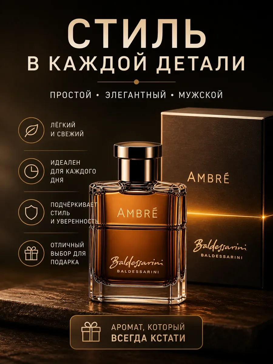 Baldessarini Ambr? амбре мужской парфюм 90 мл - миниатюра 4