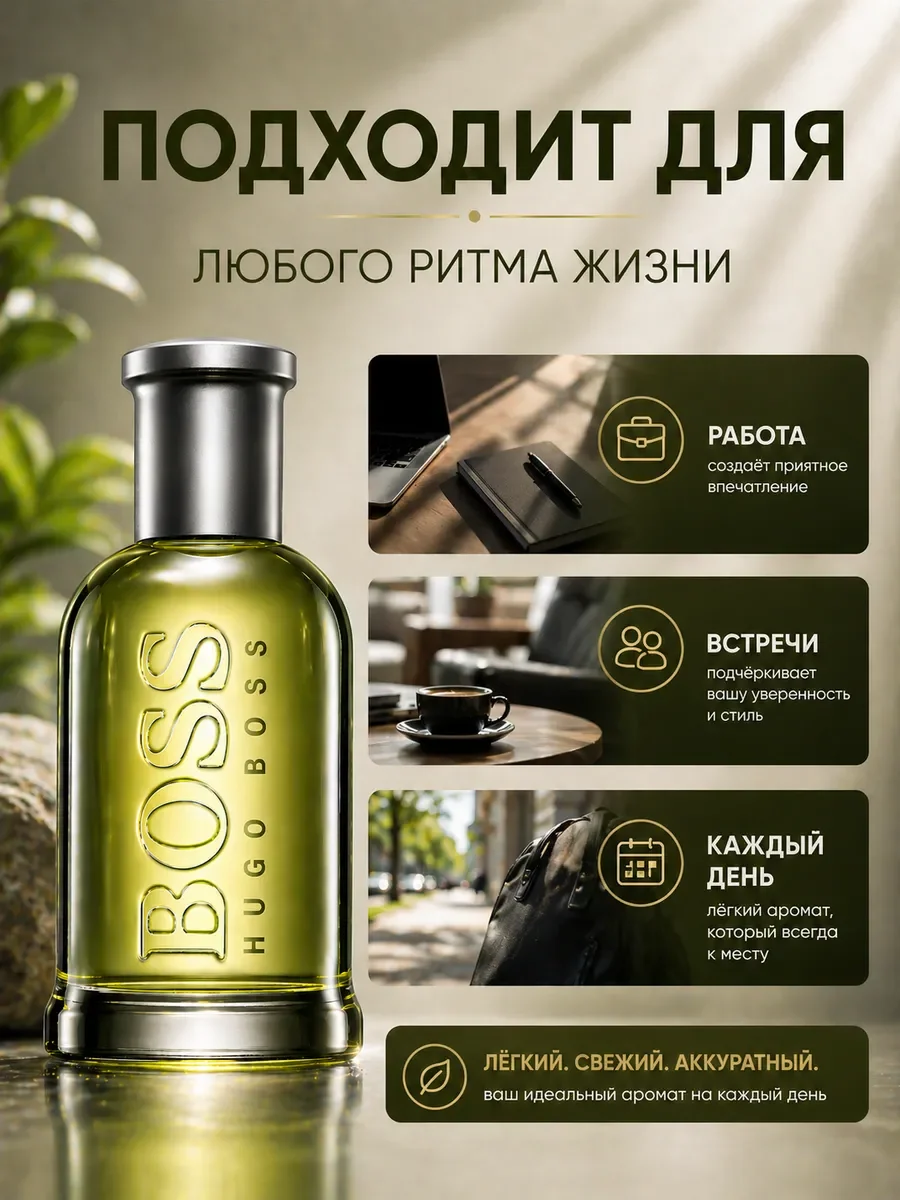 Hugo Boss Bottled мужские духи свежие легкий аромат 100мл - миниатюра 5