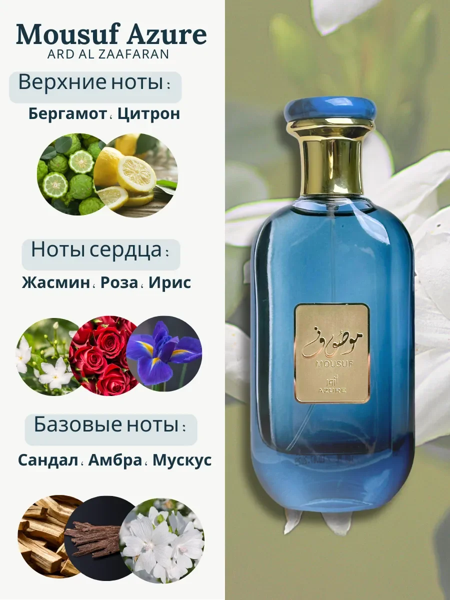 Духи унисекс арабские Mousuf AZURE - миниатюра 2
