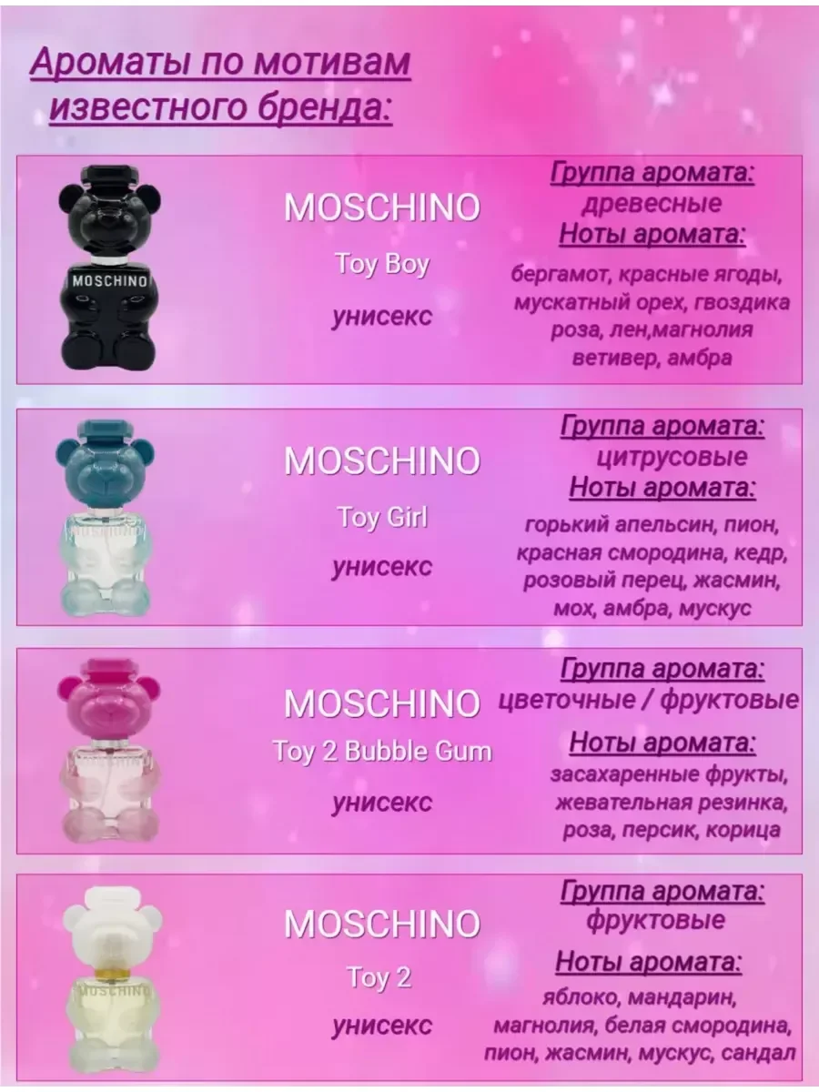 Подарочный набор духи moschino 4в1 - миниатюра 2