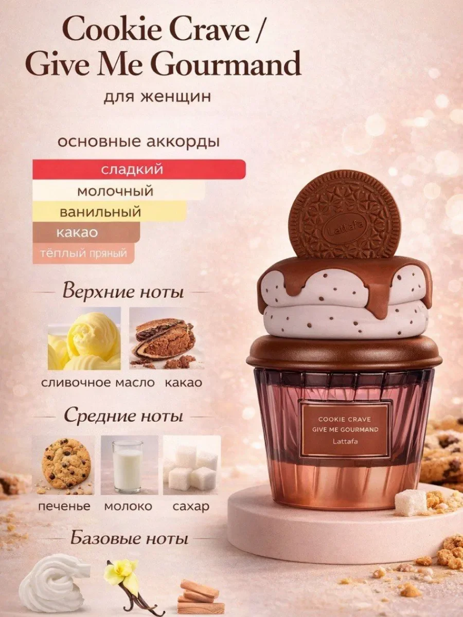 Арабские духи Cookie Crave 75 мл Give me gourmand - миниатюра 3
