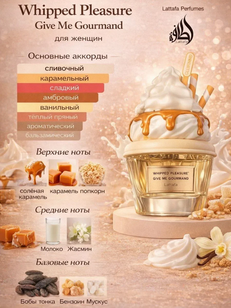 Арабские духи Whipped Pleasure 75 мл Give me gourmand - миниатюра 2