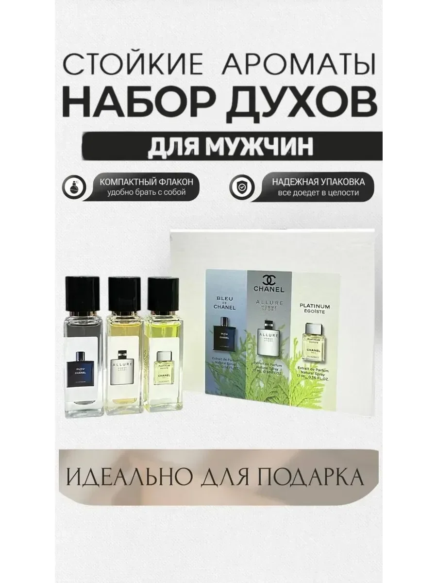 Парфюмерный набор Шанель духи мужские - изображение 1