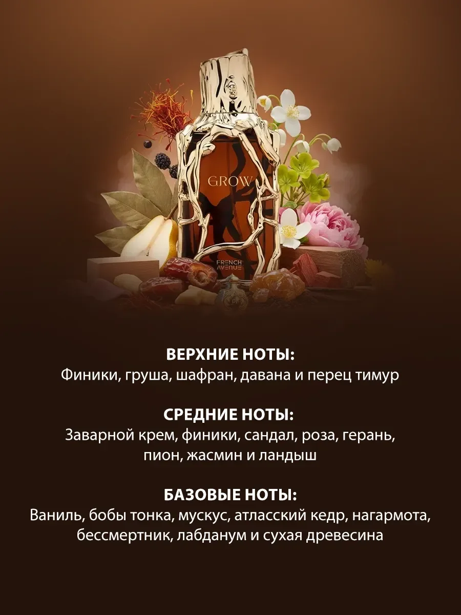 Арабские духи мужские, женские Grow 100ml - миниатюра 3