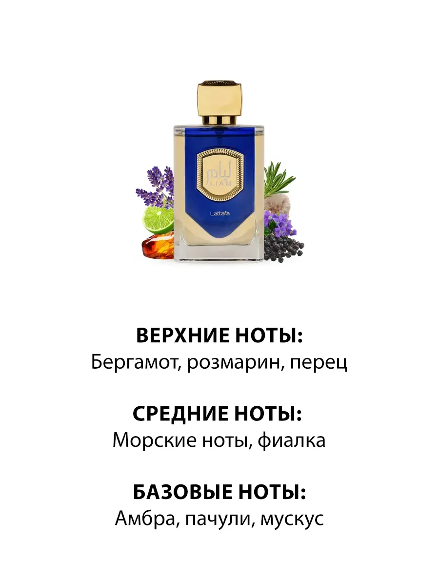 Арабские духи женские,мужские Liam Blue Shine 100ml - миниатюра 3