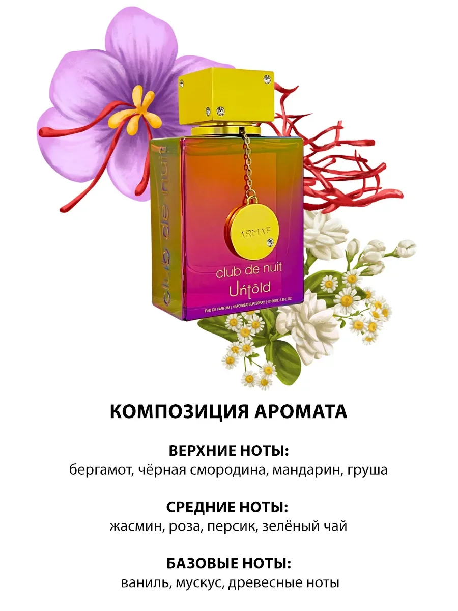 Арабские духи мужские Club De Nuit Untold 105ml - миниатюра 3