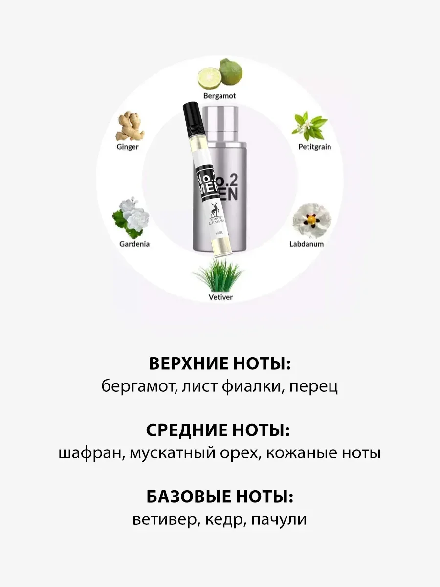 Отливант арабские духи мужские No 2 Men 10ml - миниатюра 3