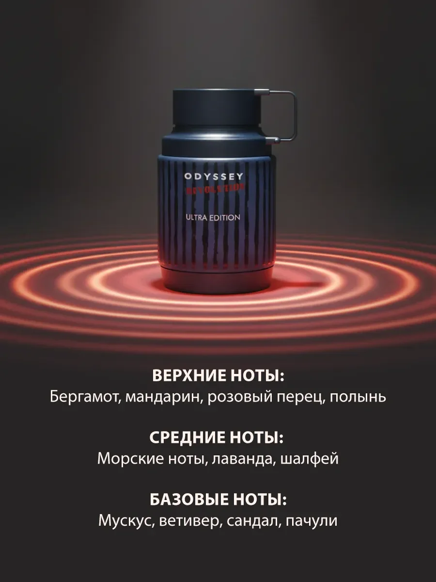 Арабские духи женские, мужские Odyssey Revolution 100ml - миниатюра 3