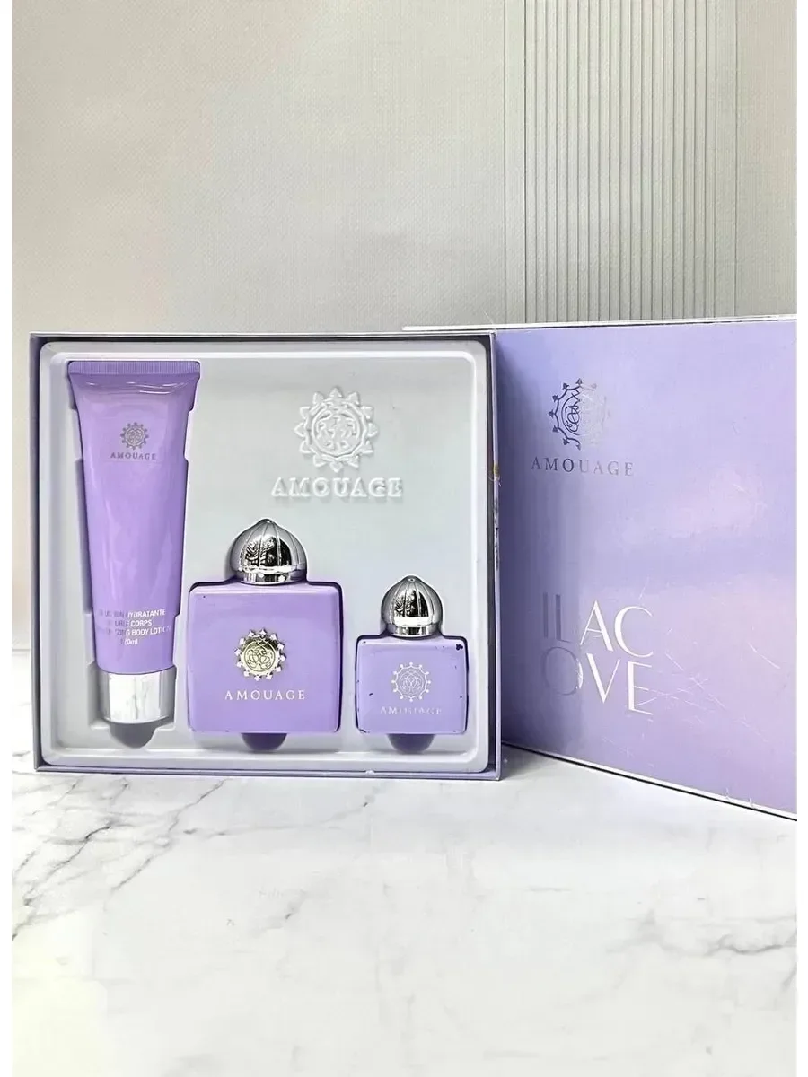 Подарочный набор духи Amouage Lilac Love 3в1 женские - миниатюра 3