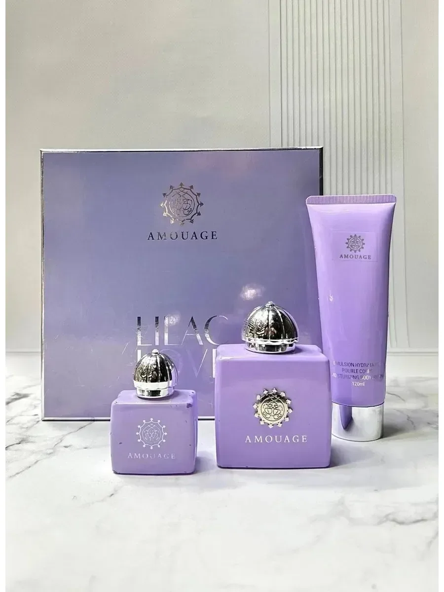 Подарочный набор духи Amouage Lilac Love 3в1 женские - миниатюра 4