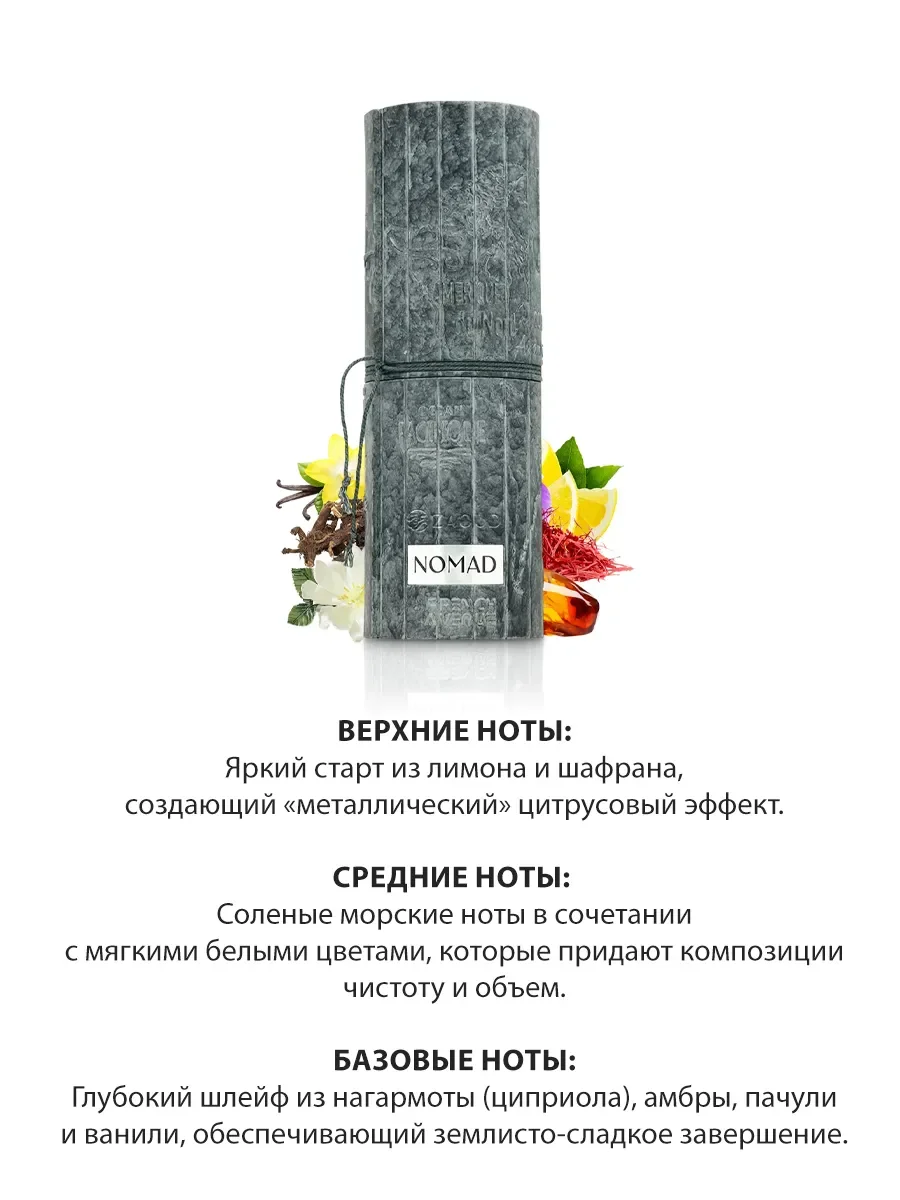 Арабские духи женские,мужские Nomad 100мл - миниатюра 3