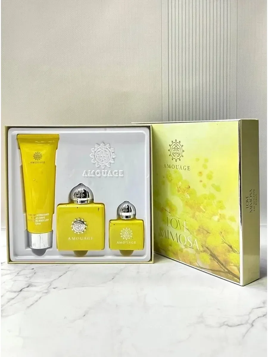 Подарочный набор духи Amouage Love Mimosa 3 в 1 женские - миниатюра 3